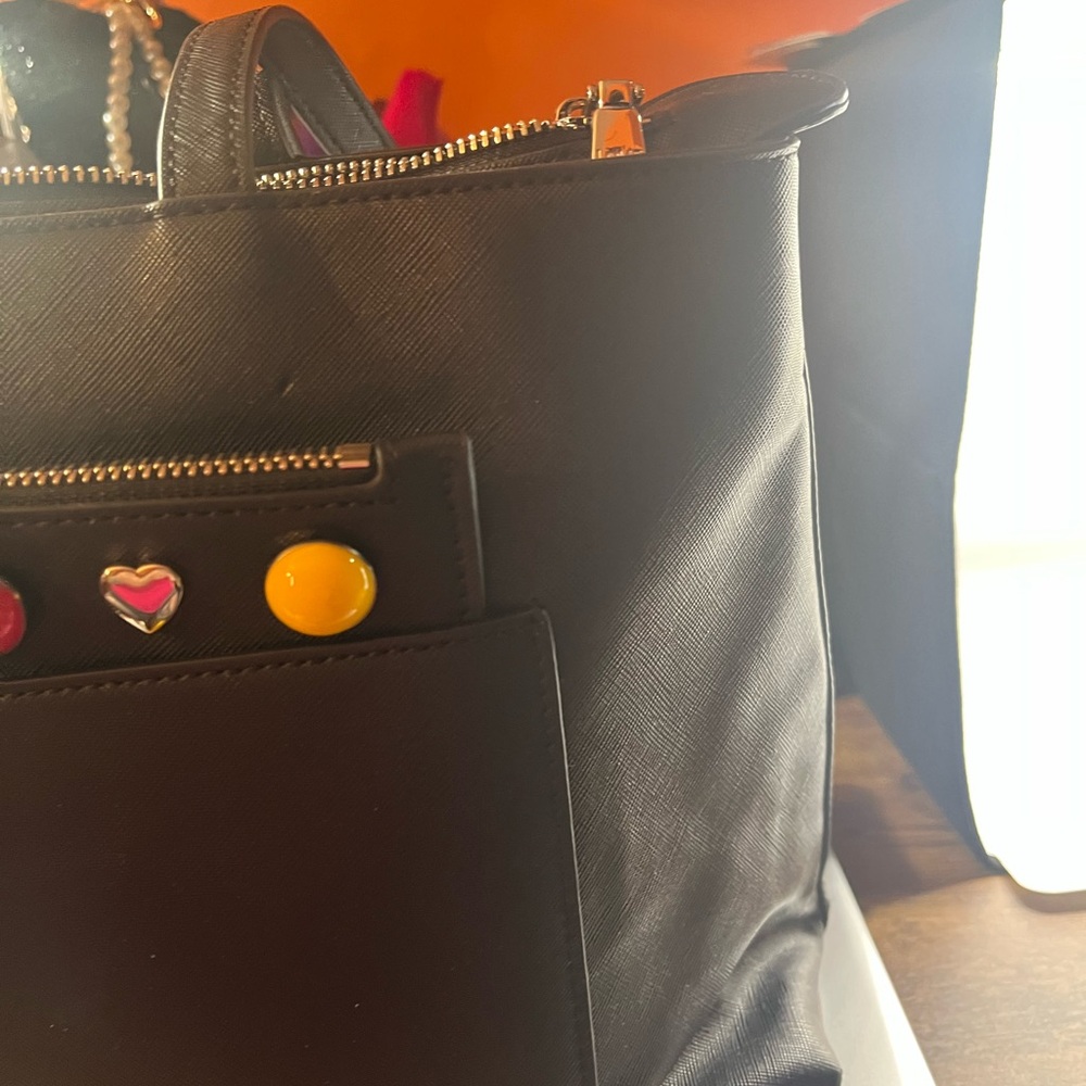 Love Moschino Black Leather shoulder bag Tote and wallet - Picture 6 of 10